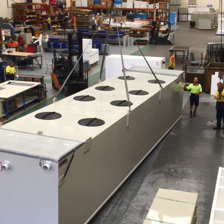 30000 litre grease trap custom plastic fabrication